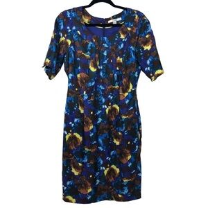 Boden Silk Blend Abstract Print Modest Dress Career Corpcore Special Occassion